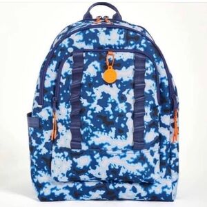 Eco tech 17” backpack- bleach dye navy